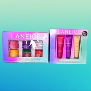 Laneige Bundle Midnight Minis 5pc + On The Glow Balm Trio New